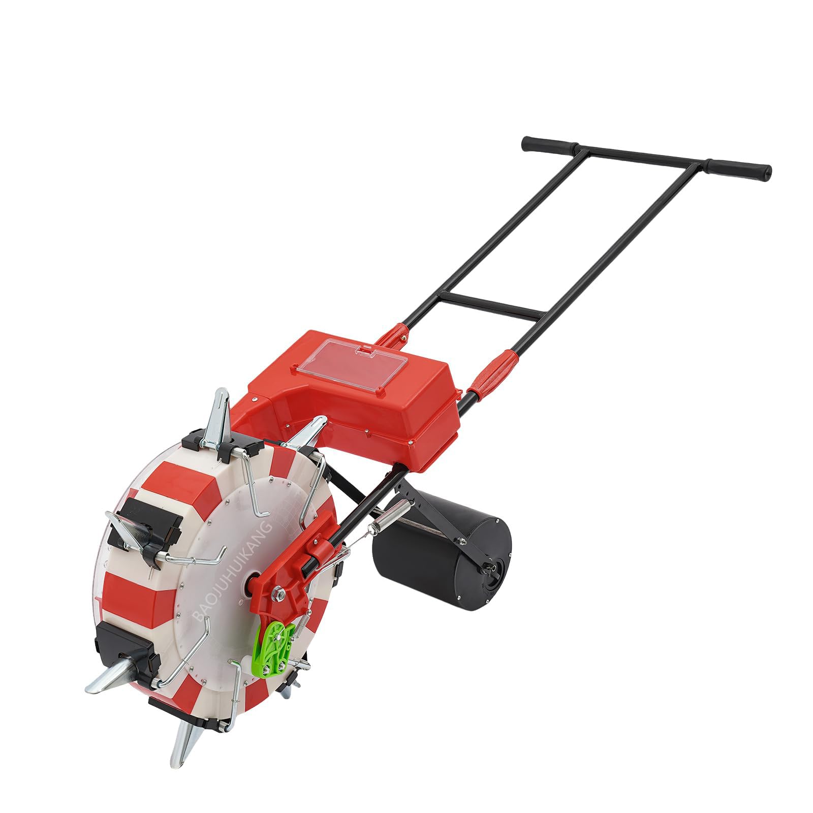 Semoir à Main pour pelouse et Jardin, semoir à poussée de précision en métal, semoir Manuel à Pas réglable, Profondeur de Plantation 2,95 Pouces pour Les Plantes, maïs, Haricots