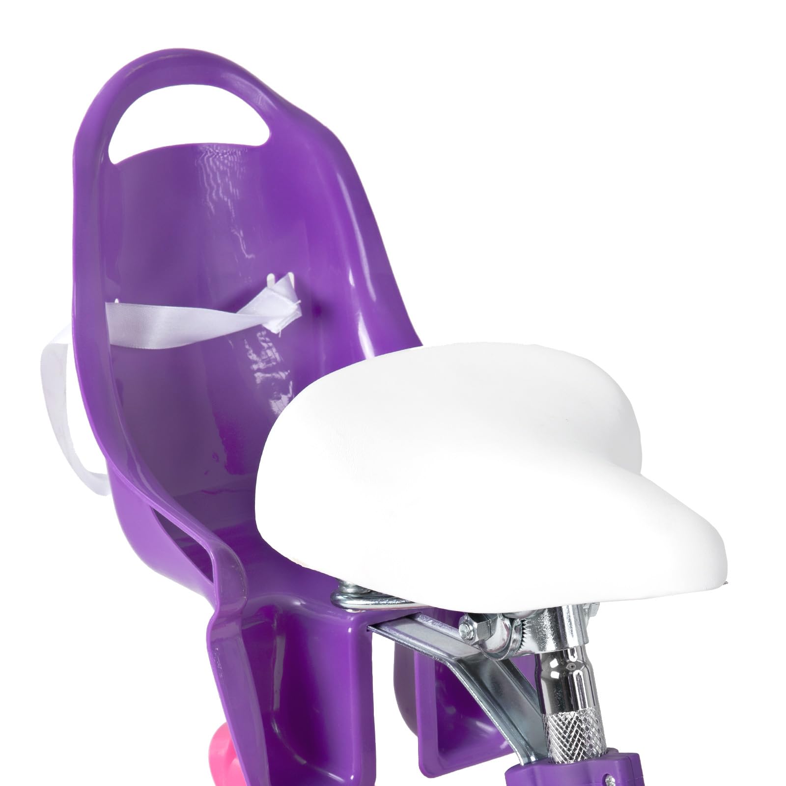 STITCH Little Daisy - Bicicletta per bambini da 3 a 5 anni, 14 pollici, con ruote di supporto con cestino e stelle filanti, colore: Viola