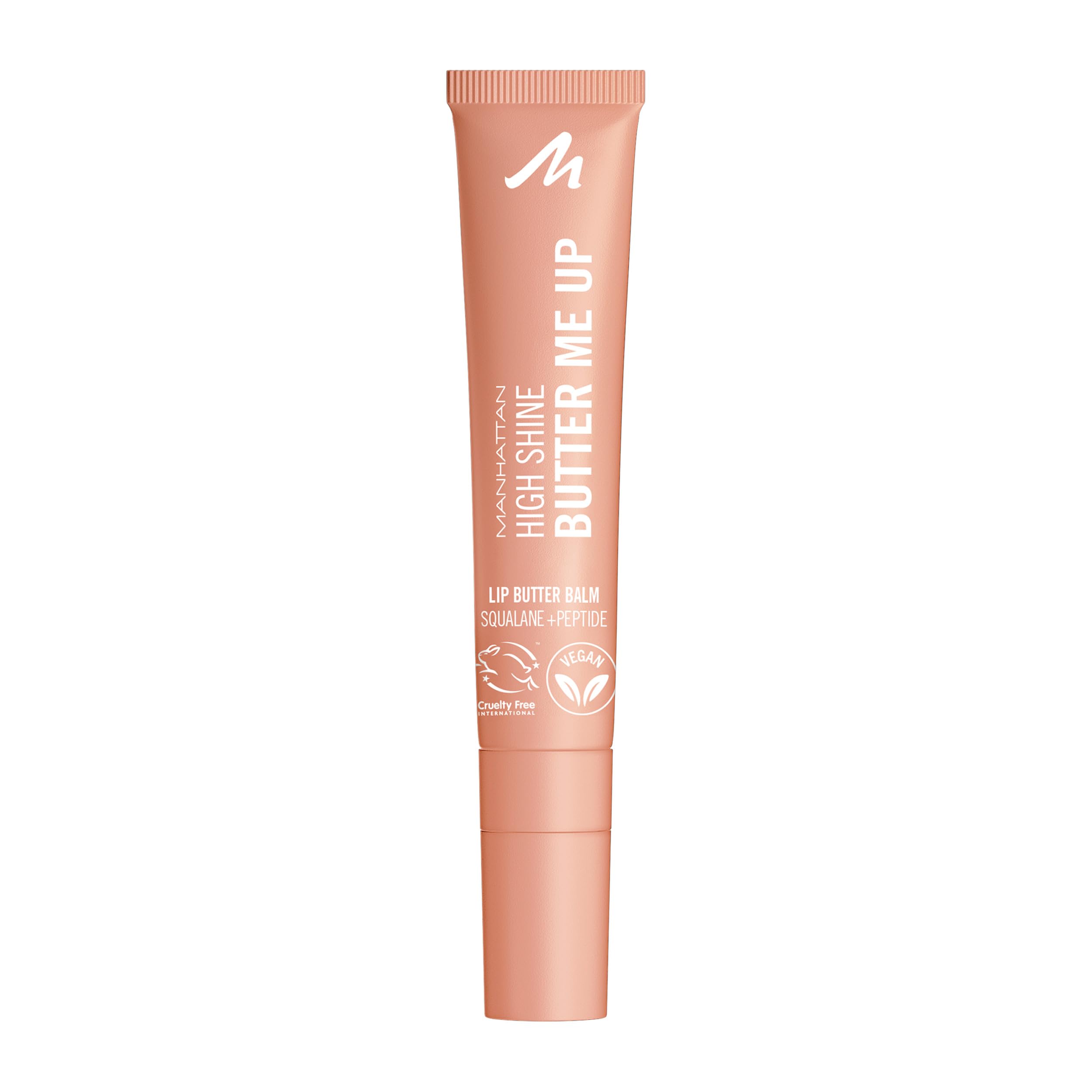 Manhattan High Shine Butter Me Up Lip Butter Balm, getönter, ultra-feuchtigkeitsspendender Lippenbalsam mit glossy Finish, vegane Formel, Vanilleduft, 15ml, Fb. 006 Chai