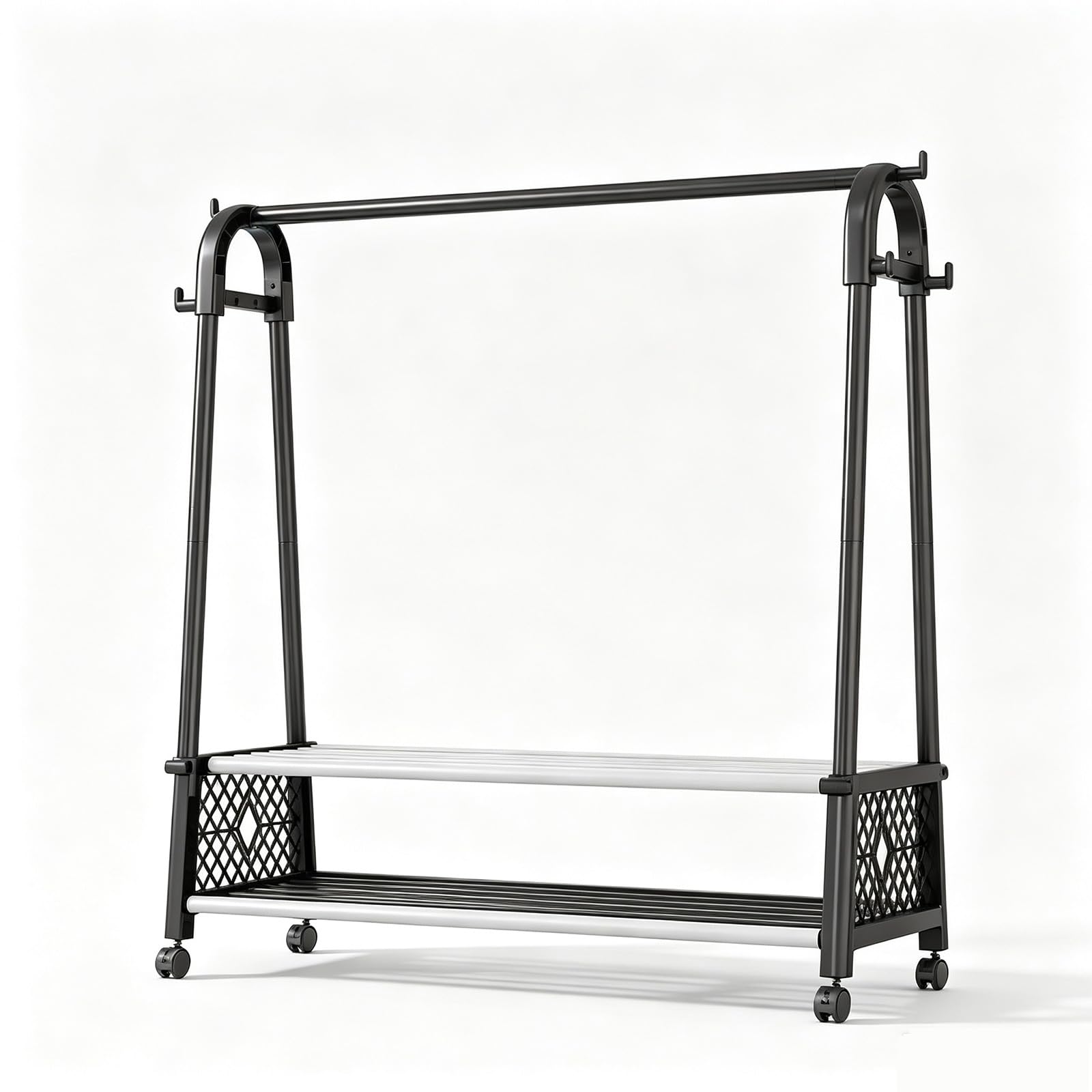 GHSIRUEU Clothes Rack, Sturdy Coat Rack Portable Wardrobe Rack Closet Rack