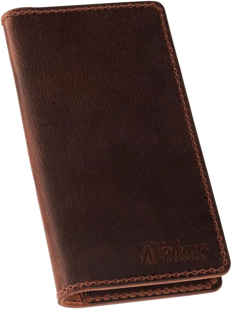 Amazon.com: Nohma Leather Checkbook Cover - Leather Checkbook Wallet ...