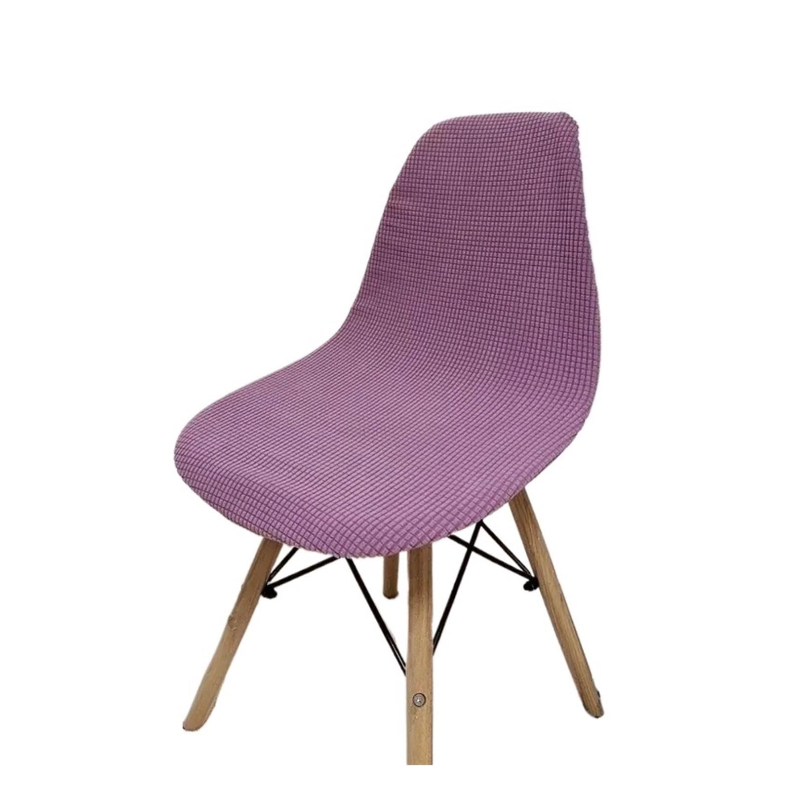 NFEKLFI Chair Cover Polar Fleece Shell Chair Cover Solid Color Jacquard Dining Slipcover Stretch Anti-dust Seat For Living Room Home for home(Purple)