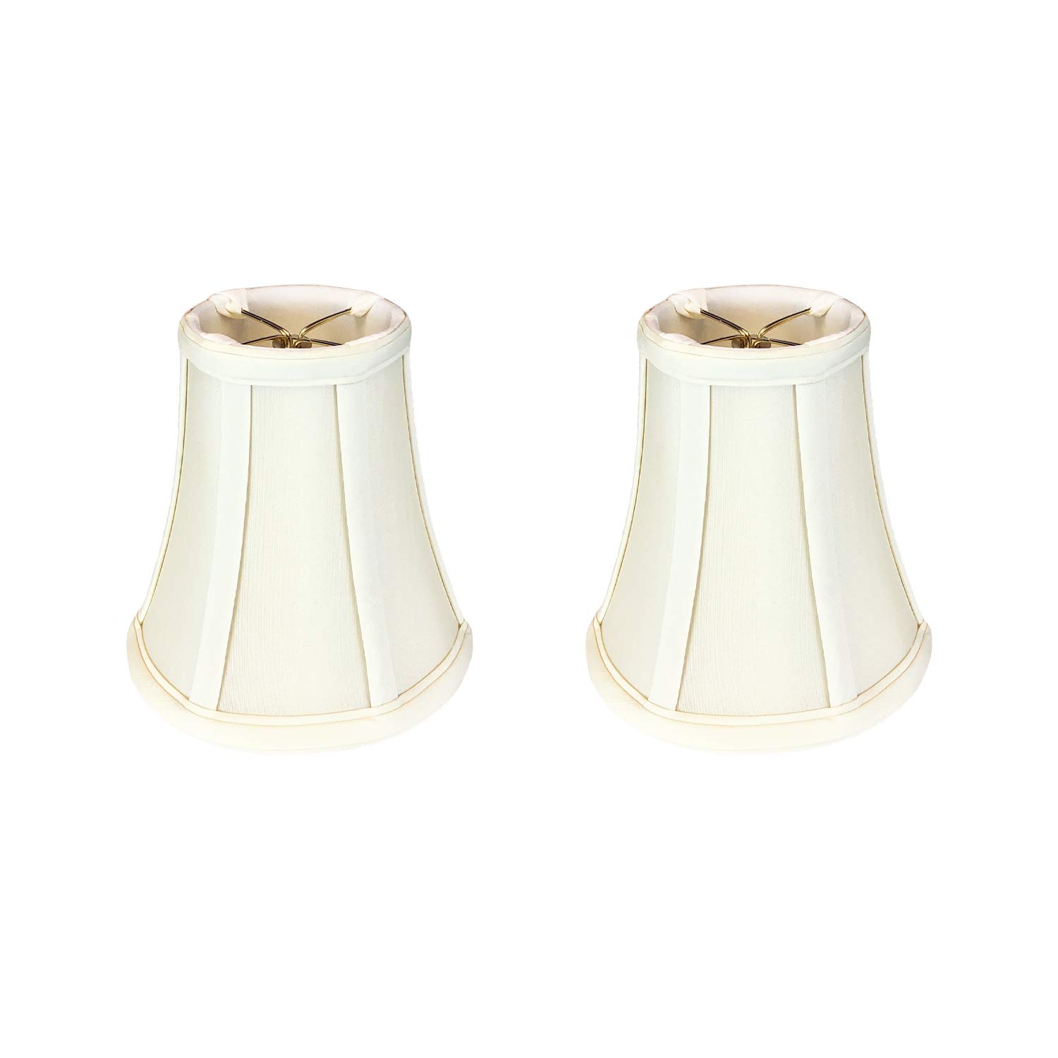 Royal Designs, Inc. BSO-704FC-6EG-2 True Bell Basic Lamp Shade with Flame Clip, 3.5 x 6 x 6.25, Eggshell, 2-Pack