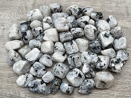 Image of GAF TREASURES 1 /2 LB Rainbow Moonstone Tumbled Stones, Polished Rainbow Moonstone Gemstone, Rainbow Moonstone Healing Crystals (Rainbow Moonstone)