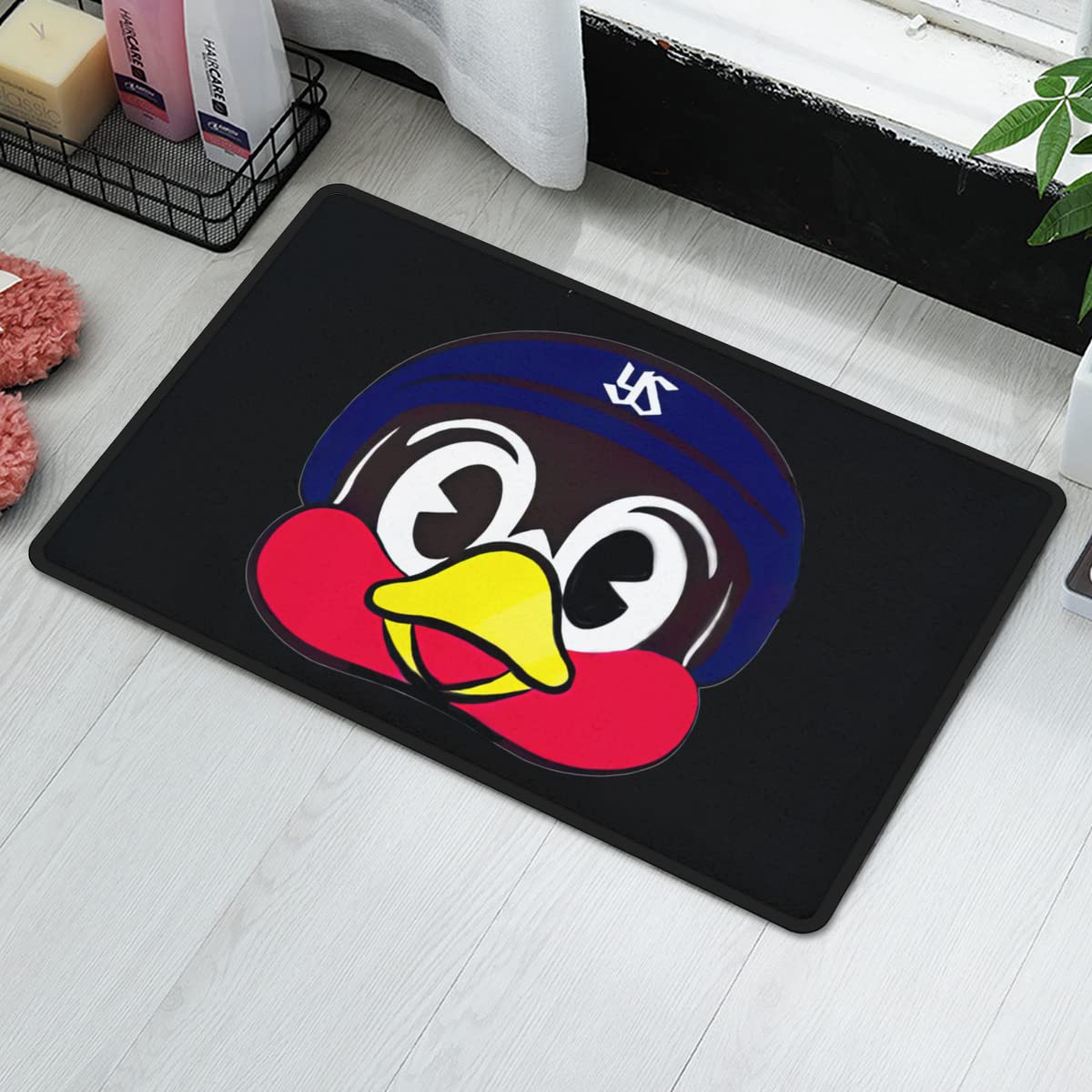 Amazon｜東京ヤクルトスワローズ つば九郎 玄関マット 足ふきマット