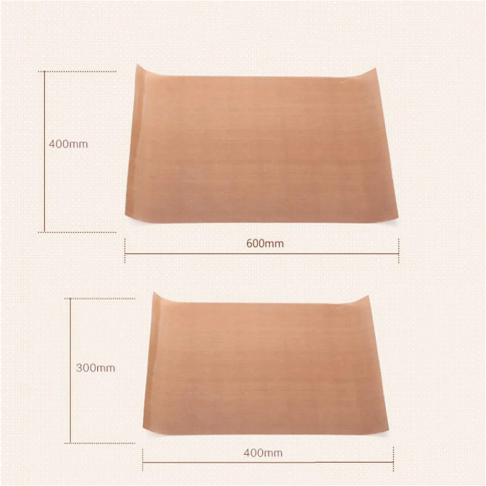Tapete Para Horno Papel for hornear antiadherente reutilizable, hoja resistente a altas temperaturas, horno, microondas, parrilla, estera for, 3 uds(Coffee,L)