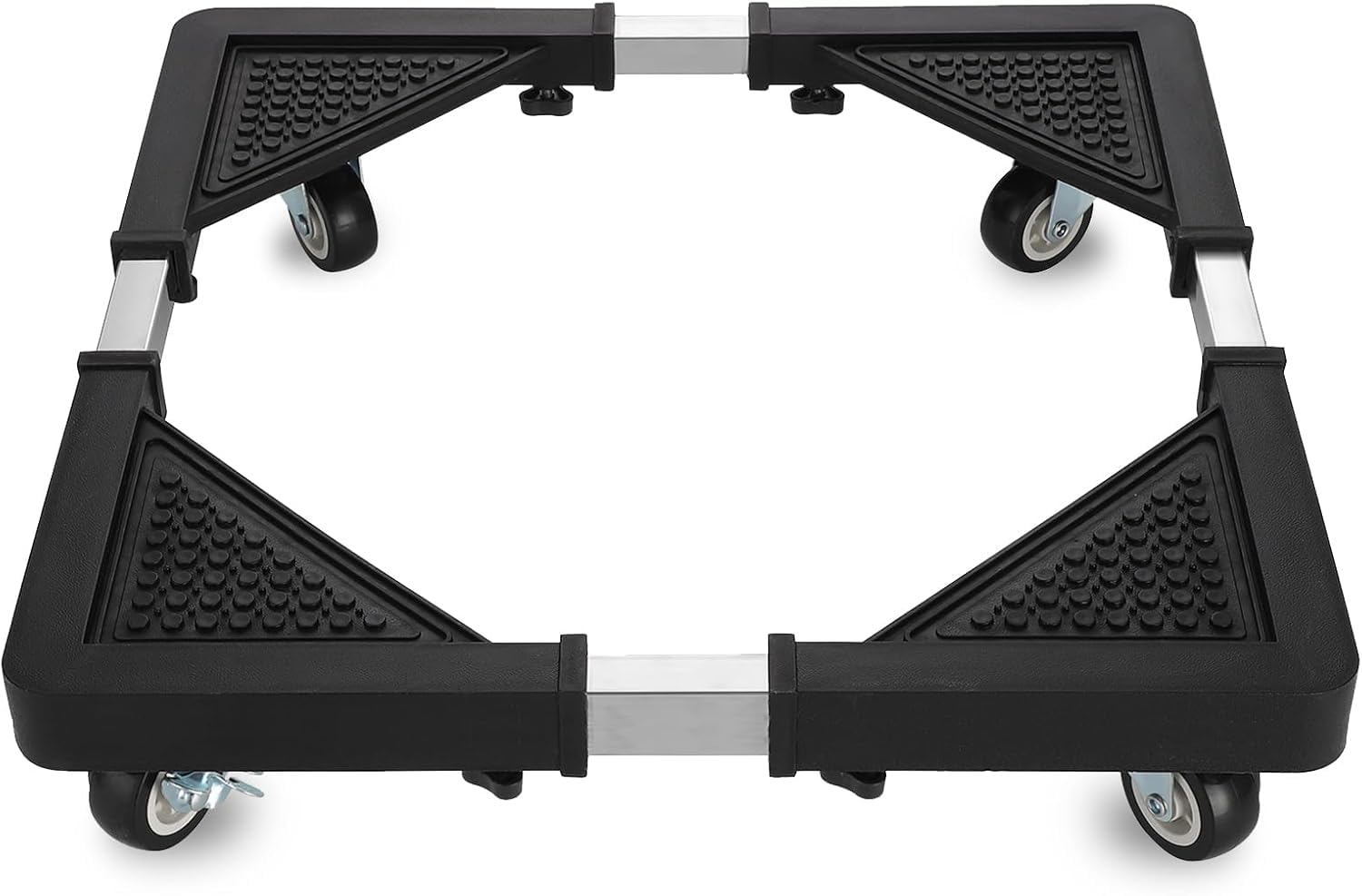 Aakarit Adjustable Heavy Duty Stand for Washing Machine & Refrigerator (Max 40x63 cm) | Multi-Functional Movable Base Trolley with Lock Wheels & Anti-Vibration Pads
