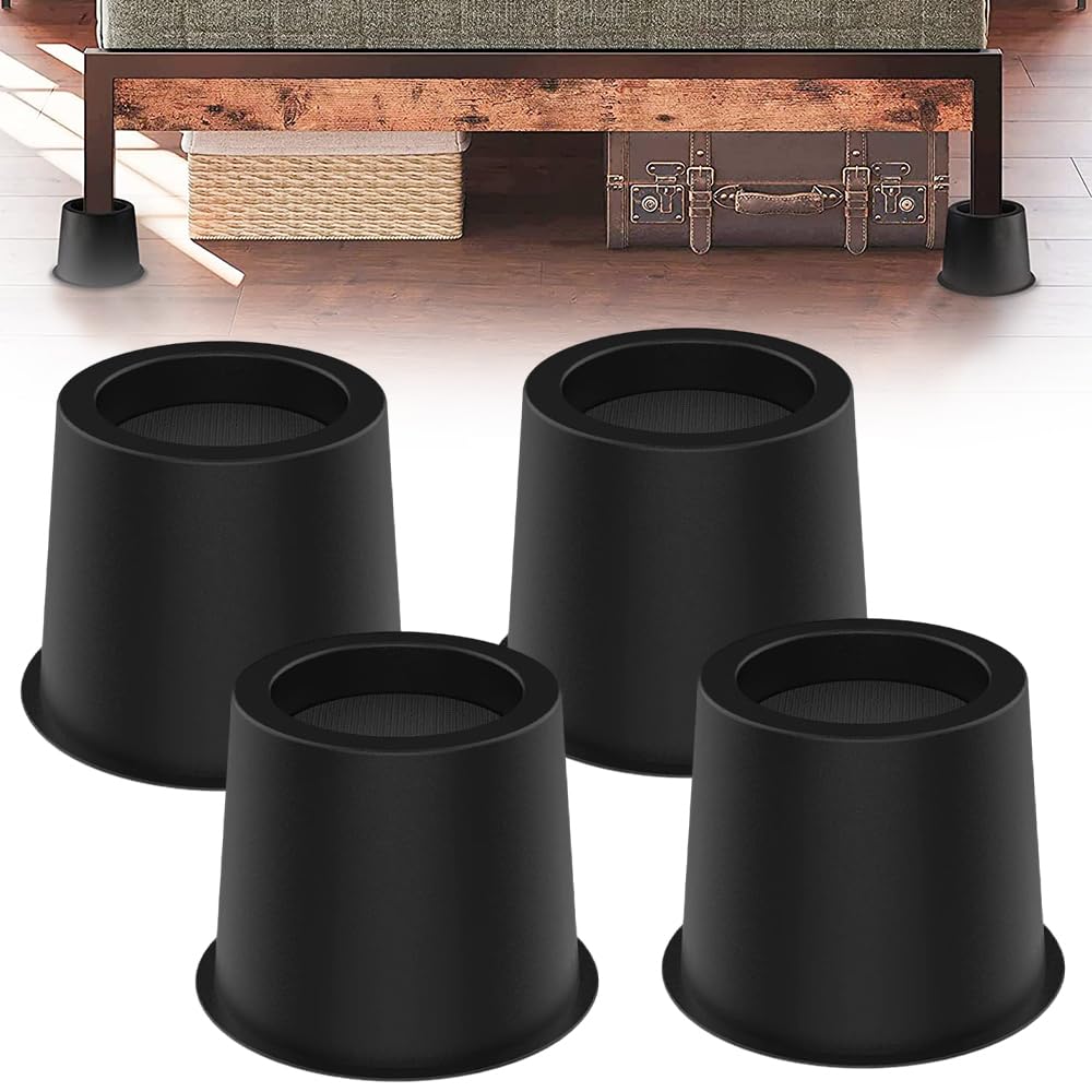 Elevadores de muebles de plástico resistente 10 cm, redondos, para cama, sofá, escritorio, silla