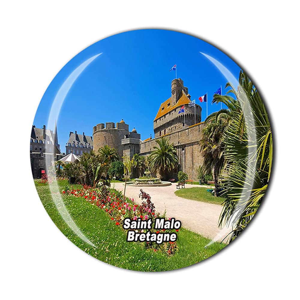 Timefly France Saint Malo Bretagne Fridge Magnet Crystal Tourist Souvenir Gift Collection Refrigerator Magnetic Sticker