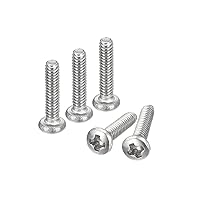 Vista 12 de uxcell Tornillos de máquina de cabeza redonda #10-32x1/2, tornillo de acero inoxidable 304 18-8, accionamiento Phillips, totalmente roscado, acabado