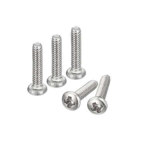 Miniatura 12 de uxcell Tornillos de máquina de cabeza redonda #10-32x1/2, tornillo de acero inoxidable 304 18-8, accionamiento Phillips, totalmente roscado, acabado