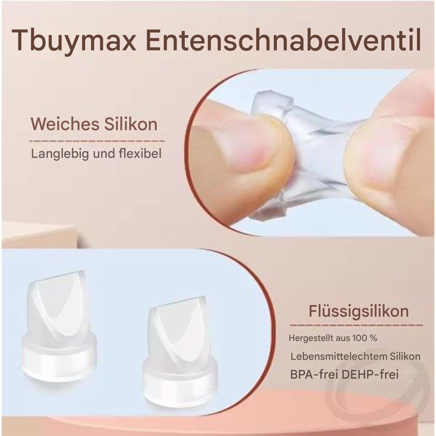 Pumpenteile Tragbarer Muttermilchflaschen-Ersatzsauger zum Abpumpen | Stillzubehör Stillen für Mütter, neue Eltern, Krankenhaus, Zuhause, Kühlschrank, Reisen, Arbeit, Kita, Outdoor,