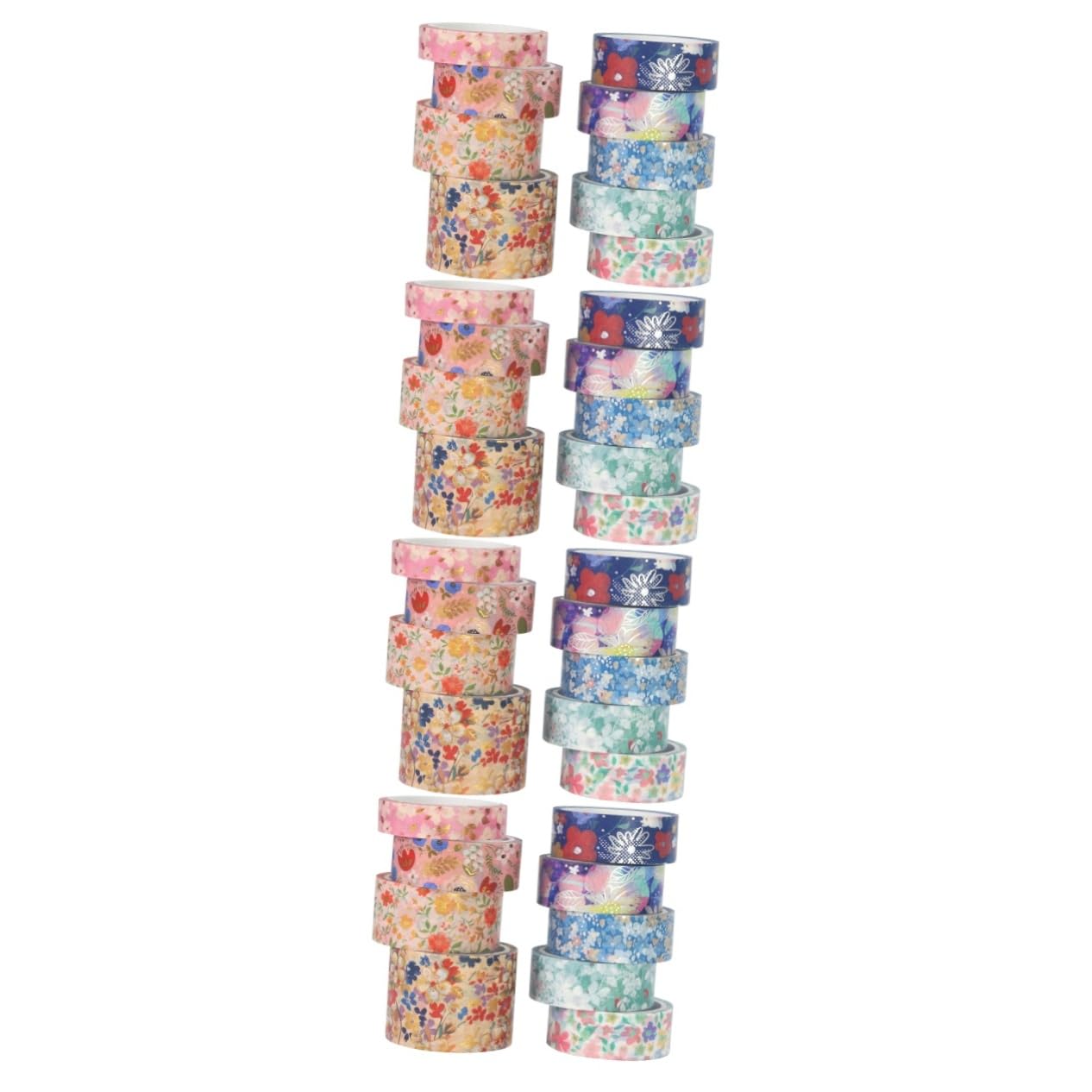 DOITOOL 4 Sätze Frische Blumenmuster Washi Tape Dekorative Scrapbooking Tapes Für Diy Bastelprojekte Für Tagebücher Alben Und Dekorationen 9 Rollen * 4