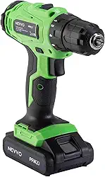 Parafusadeira e Furadeira 20V Potente 1400Rpm 3/8 Engate 10mm Sem Fio Bateria 1300mAh Recarregável Bivolt Torque Variável 18 Níveis 35Nm Profissional PFN20 NEVVO