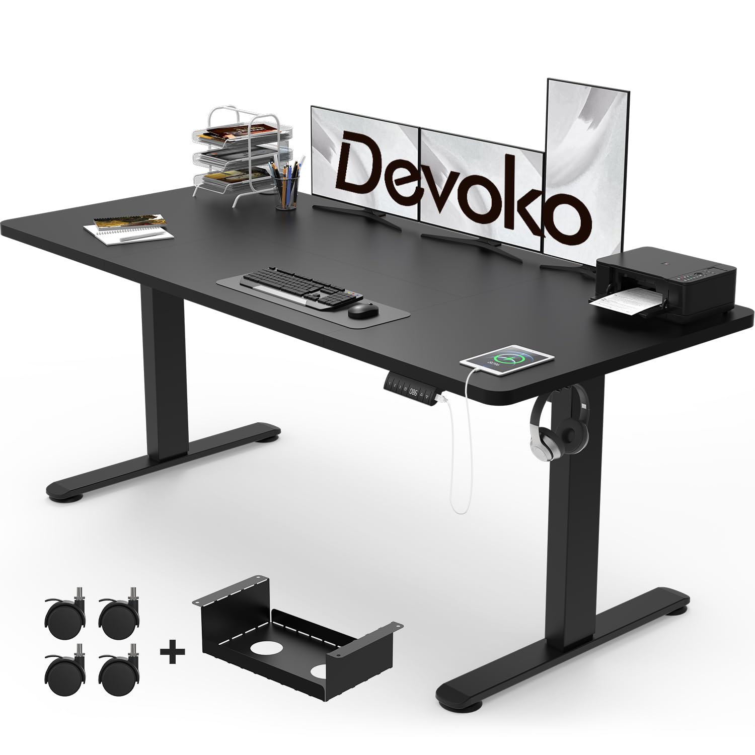 Buy Devoko Electric Standing Desk 160x80 with USB Charging Height
