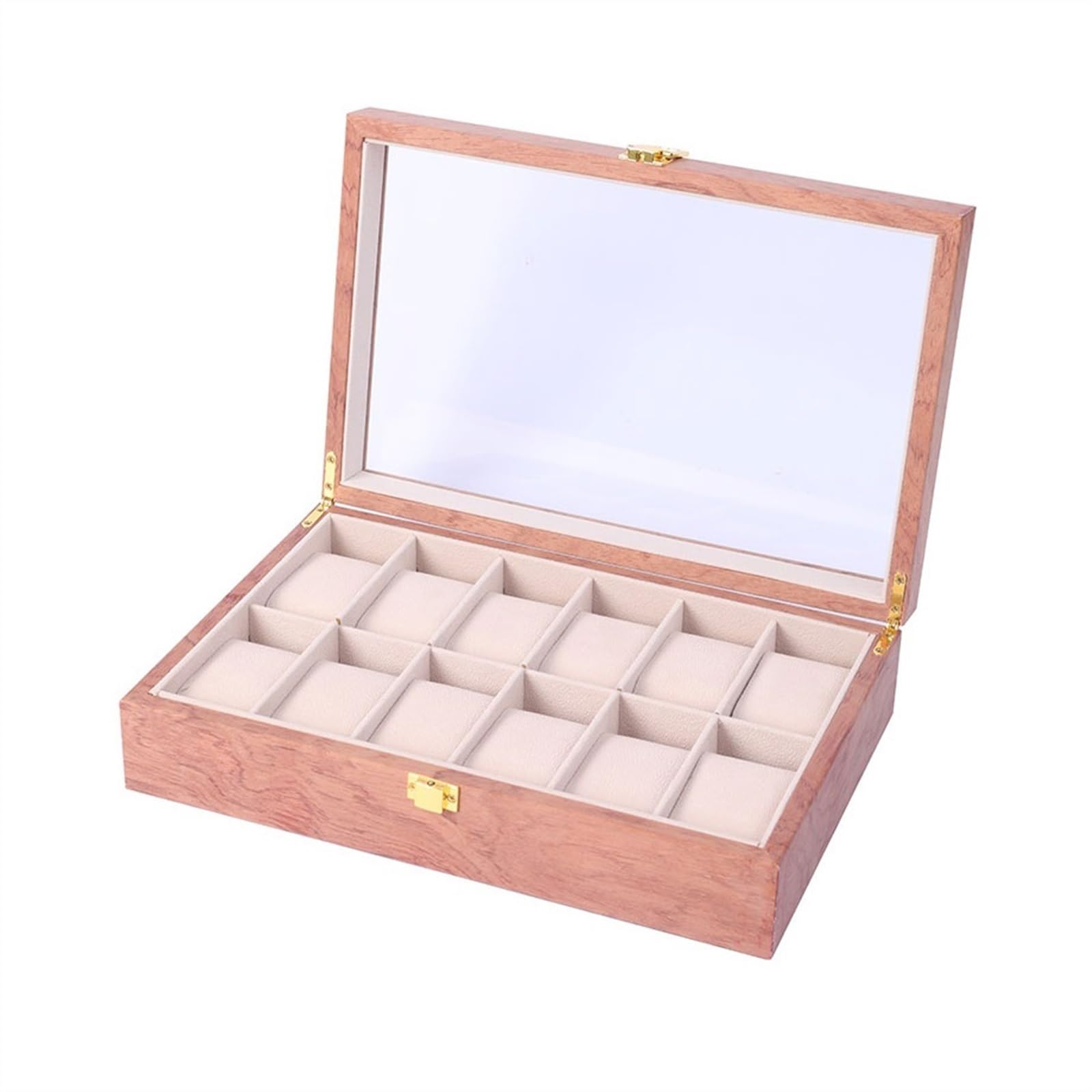 ANVLOJRIH Watch Box Organizer 12 Compartments Large Capacity Watch Storage Box Multifunctional Watch Storage Box Watch Display Tray Watch Storage Jewelry Storage Box