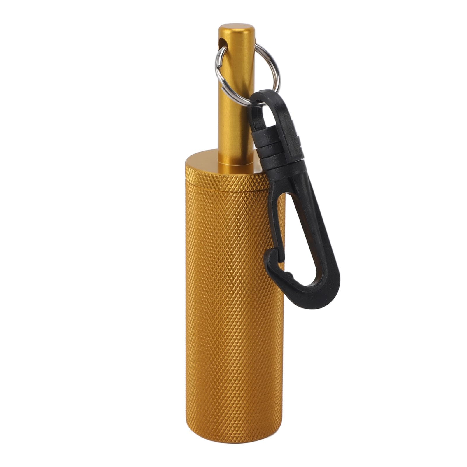 Tomantery Signal Diving Stick, Hook Clamp/Holder Underwater Stick Excellent Durability Noisemakers Aluminum Alloy Steel Ball Crisp Sound for Diving Activities (Gold)