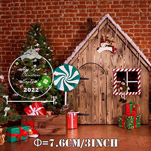 Engagement Gifts For Couples Newly Engaged Unique Crystal Ornaments 3", Engagement Ornament 2022 First Christmas Engaged Ornament 2022, Bridal Shower Gift Wedding Gifts For Couple Bride And Groom-3 #TOP1