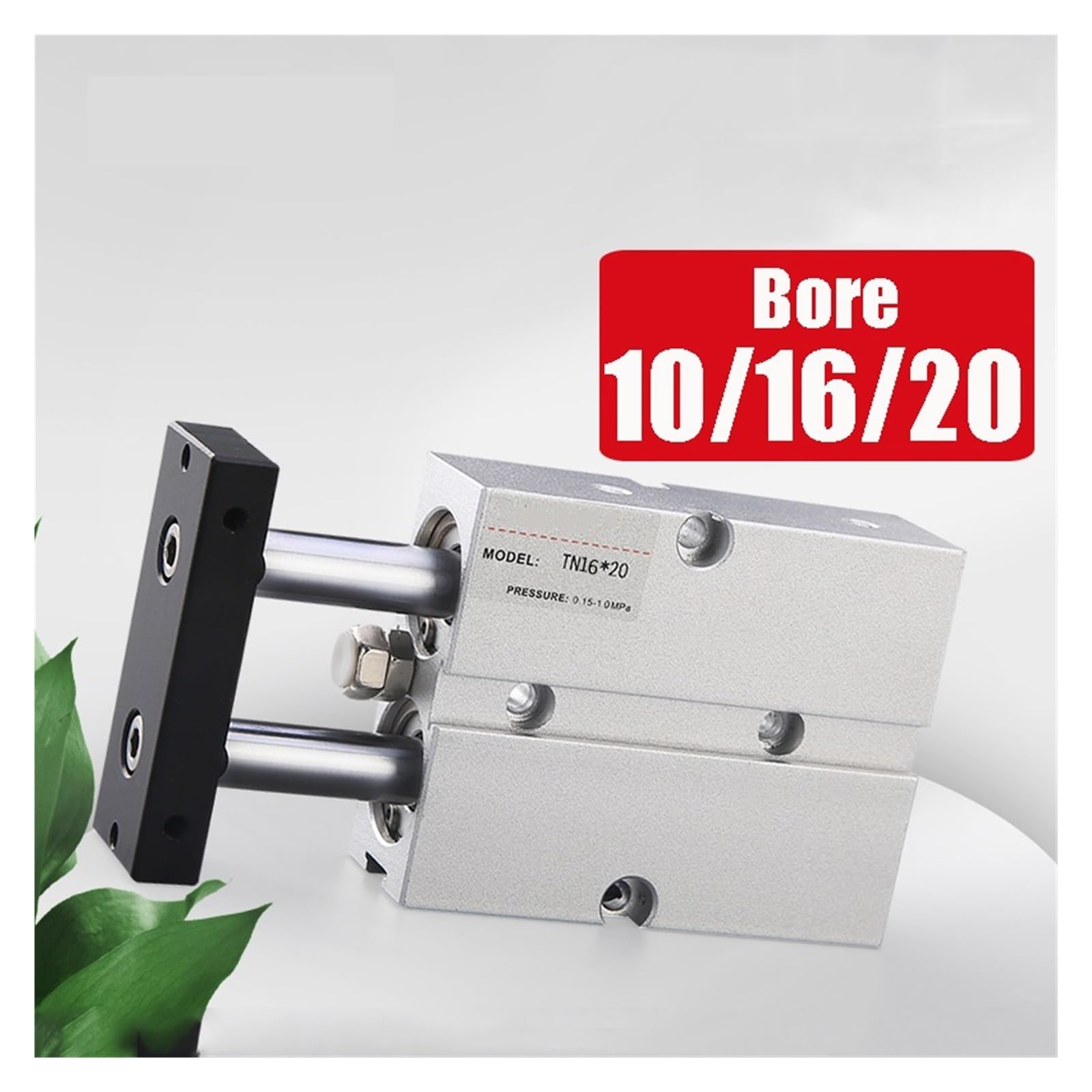 Podwójny Pręt Typ TN Siłownik Pneumatyczny Powietrze 20 Mm Otwór 10 16 25 32 Mały Skok Ze Stopu Aluminium 30 35 40 45 50 60 70 75 Precyzyjna Płynna Praca(Stroke 40mm,Bore 25)