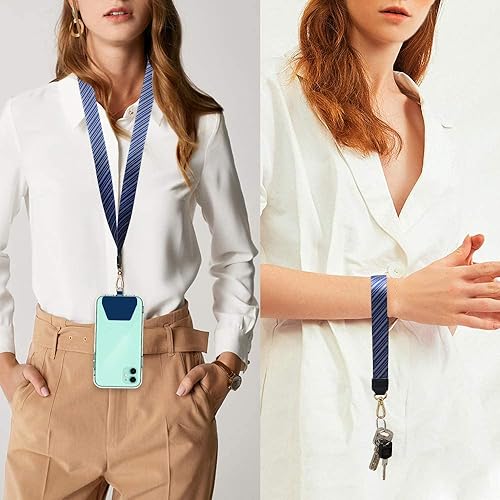 Miniatura 77 de SHANSHUI Cordón para teléfono, correa para el cuello y correa de muñeca universal para anclaje de teléfono, compatible con todos los teléfonos