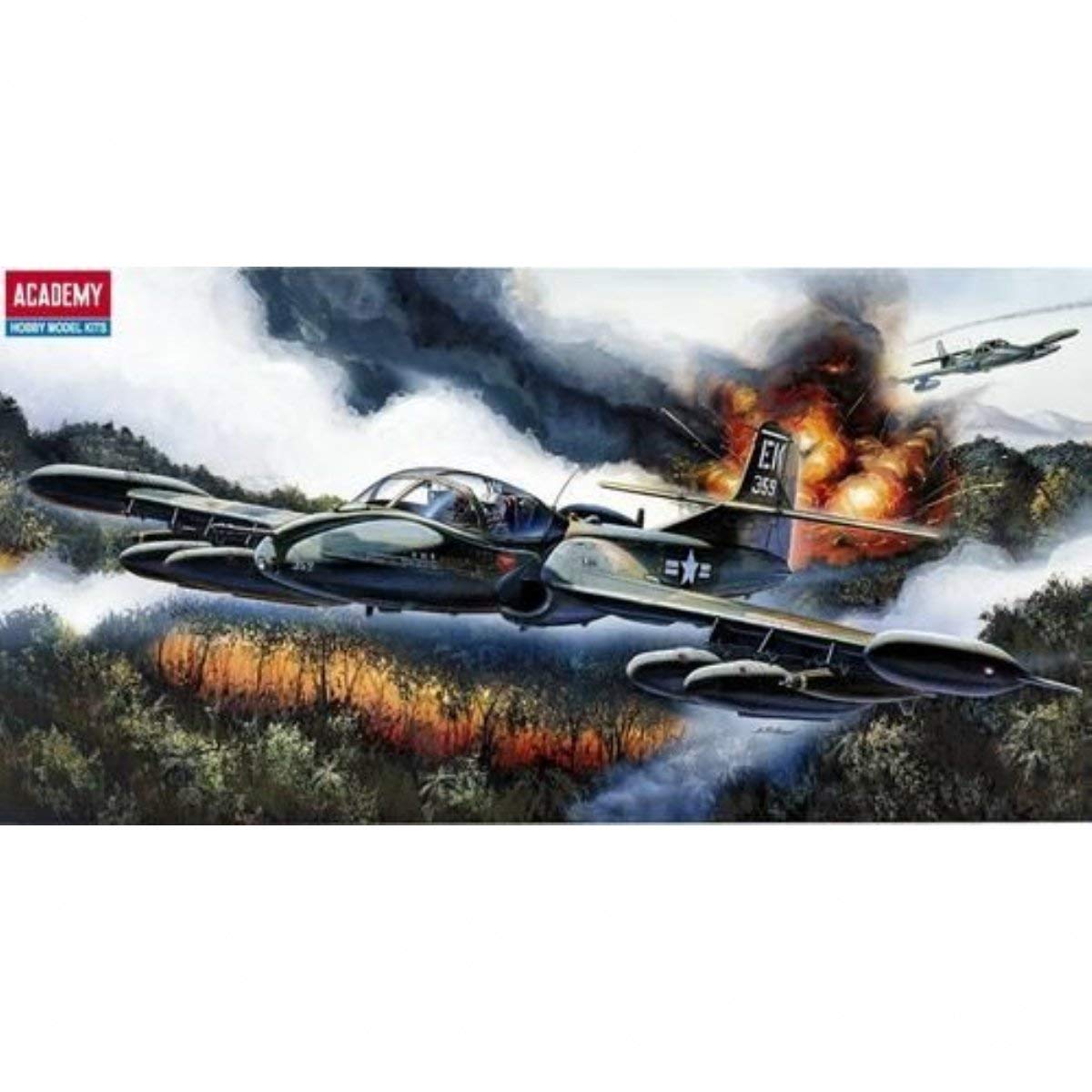Academy Hobby Model Kits Black Academy 12461 (Was 01663) A-37B Dragonfly 1:72 Plastic Kit