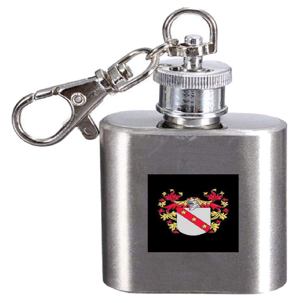 Flasque Vance avec blason familial, l'excellence d'un flacon de poche de 28,3 ml