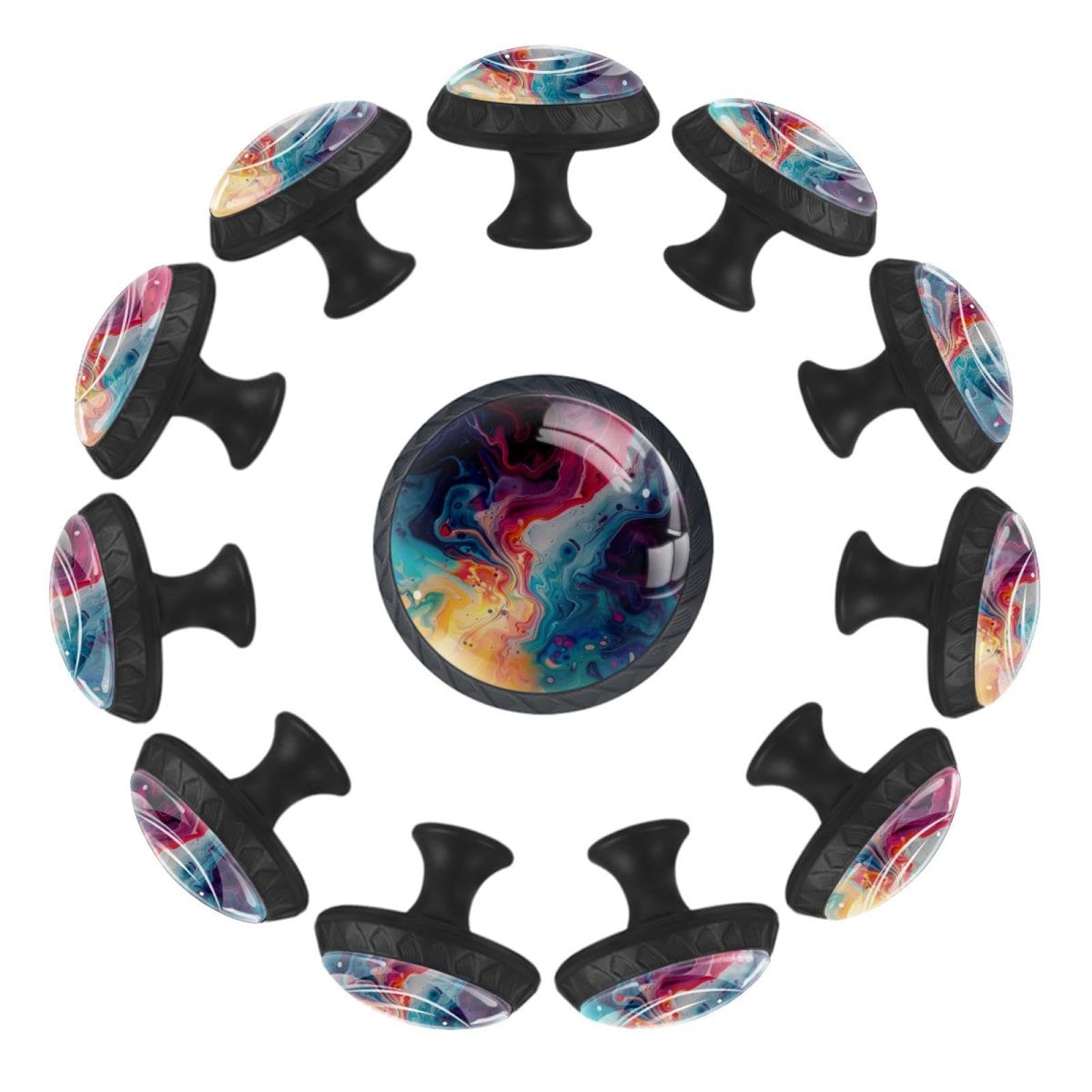 Boutons de tiroir en verre de cristal pour meuble, placard, cuisine, maison et bureau x12
