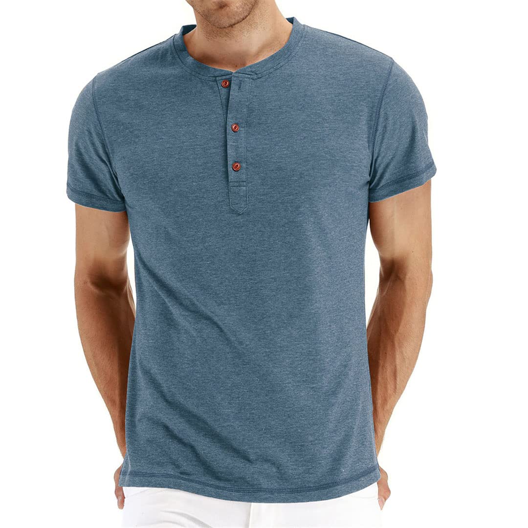 Vogrtcc Maglietta da uomo T-shirt girocollo a maniche corte Top maschili, Nero , S