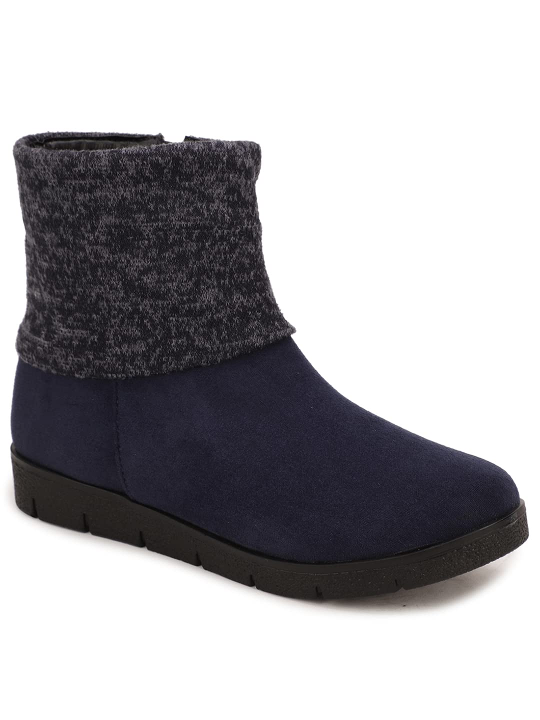 Bruno Manetti Womens Navy Round Toe Slipon, zipper Boots (B09SB6VX5K) Amazon Price History, Amazon Price Tracker