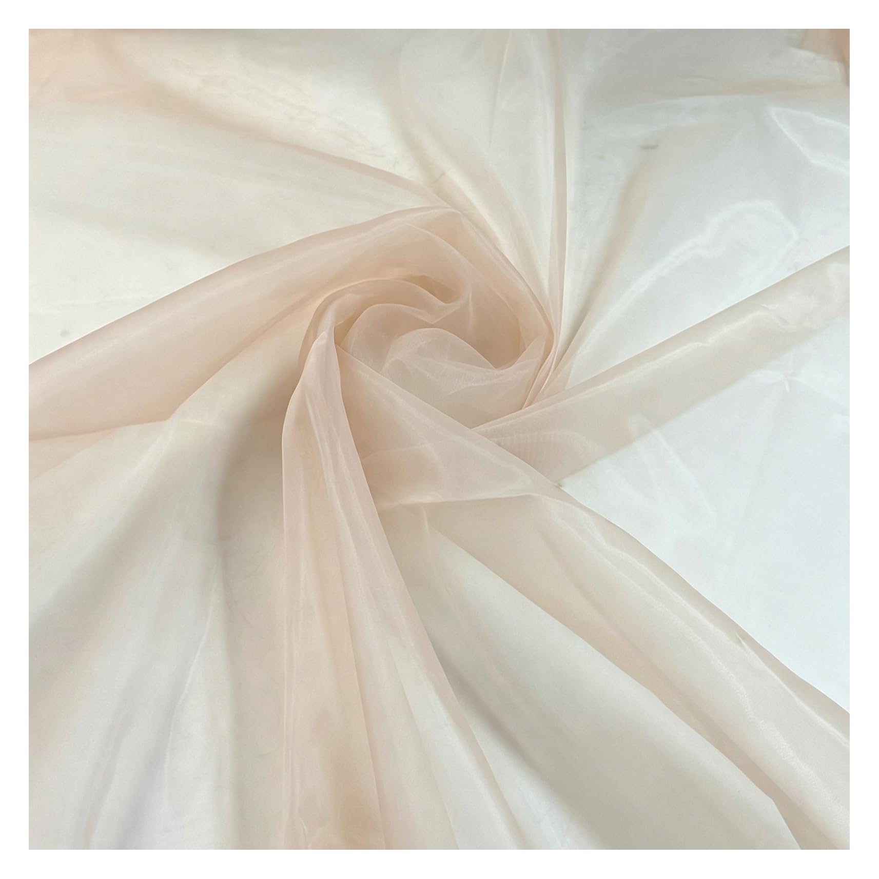 10M x 1.5M Organza Stoff Meterware Transparent Stoffe Zum Nähen Tüll Dekostoff Netzstoff Organza Modestoff Glänzend Kostümstoff für Tischdecken, Kleidung, DIY Basteln, Hochzeitsdeko
