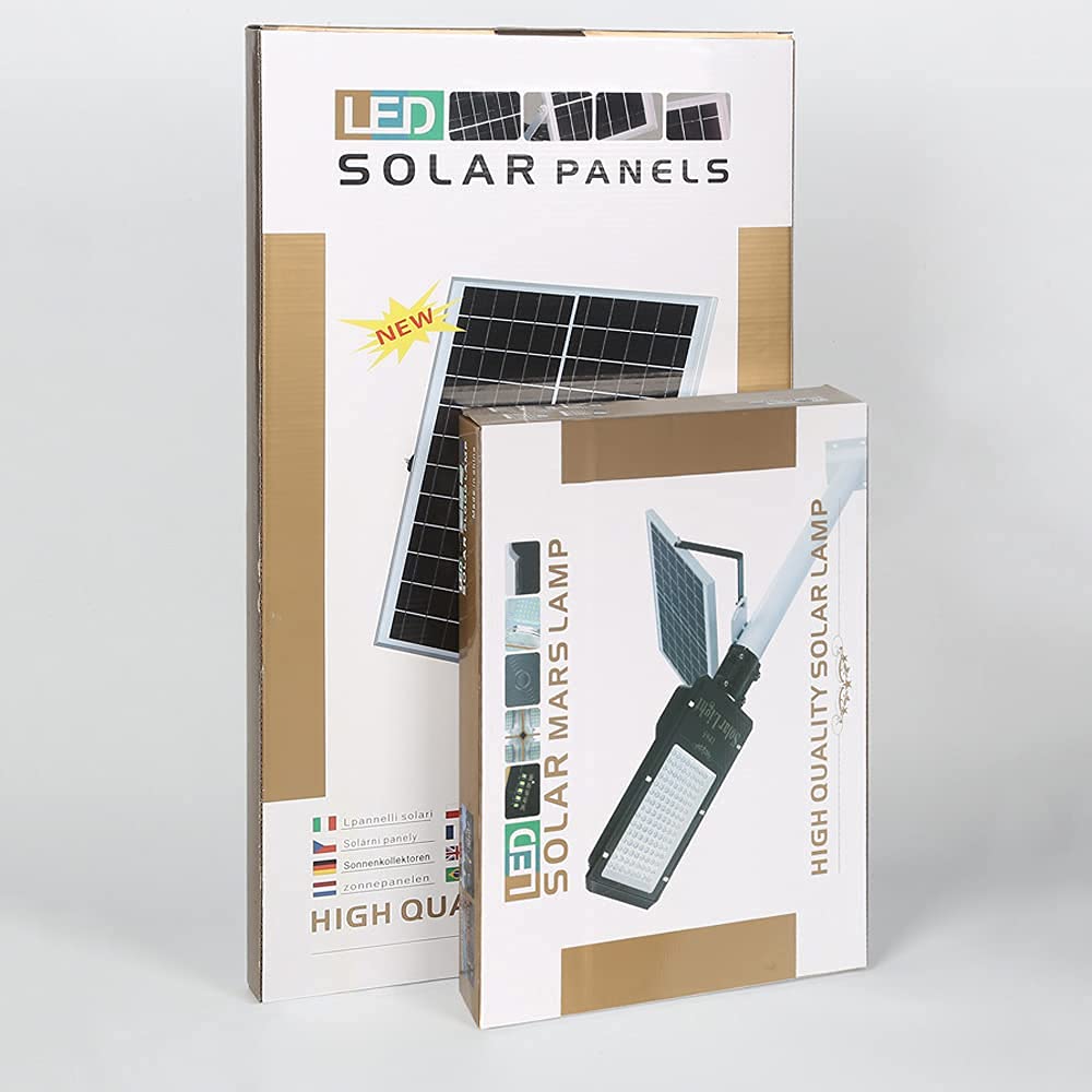Lampadaire lumières d'extérieur, projecteur Solaire LED du crépuscule à l'aube, étanche IP65, télécommande Haute Puissance 6M, Lampe de Paysage, lumières d'inondation de sécurité Solaire pour Jardin