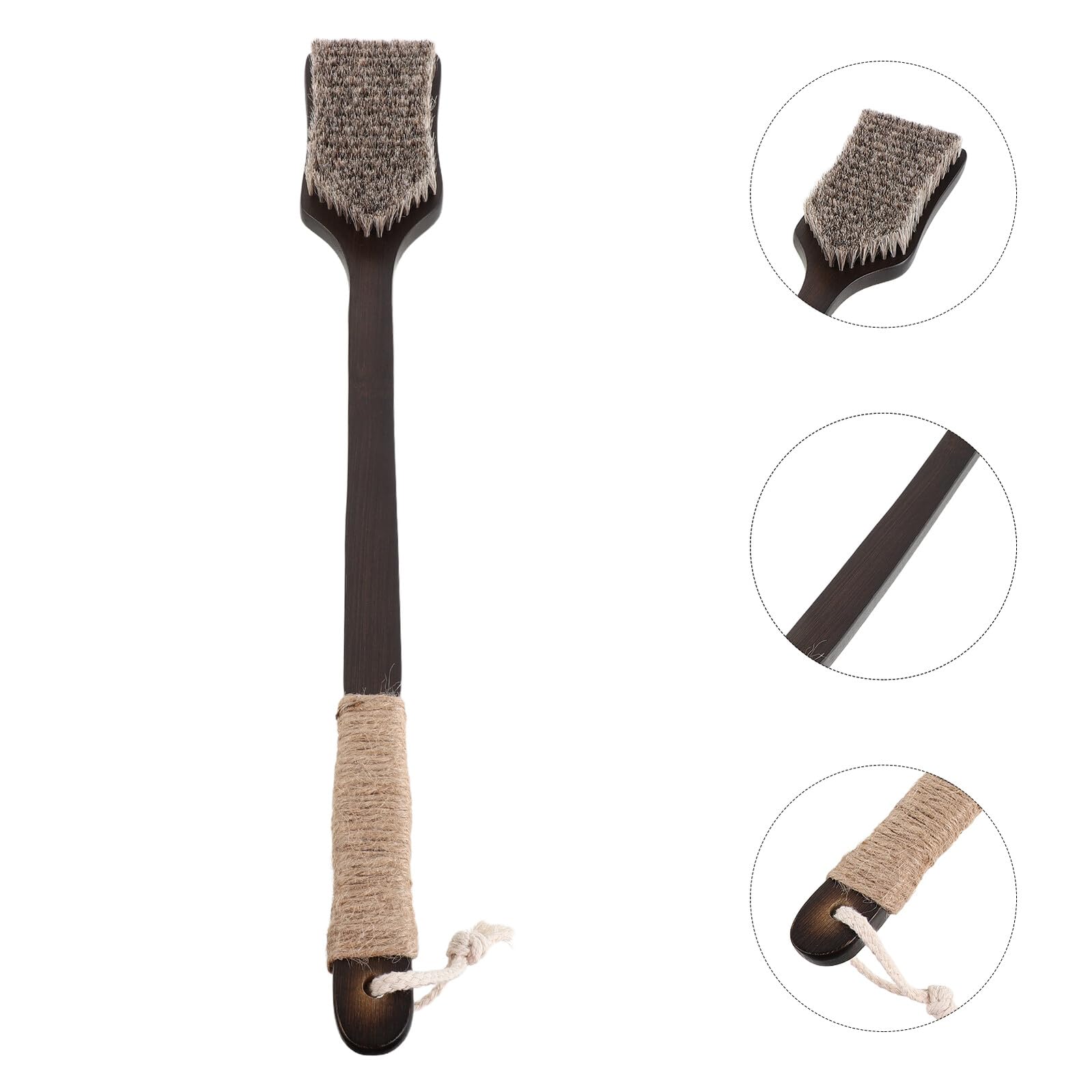 Baluue Cepillo de Baño de Mango Cepillo de Ducha para Espalda Exfoliante Corporal para Ducha y Masajes