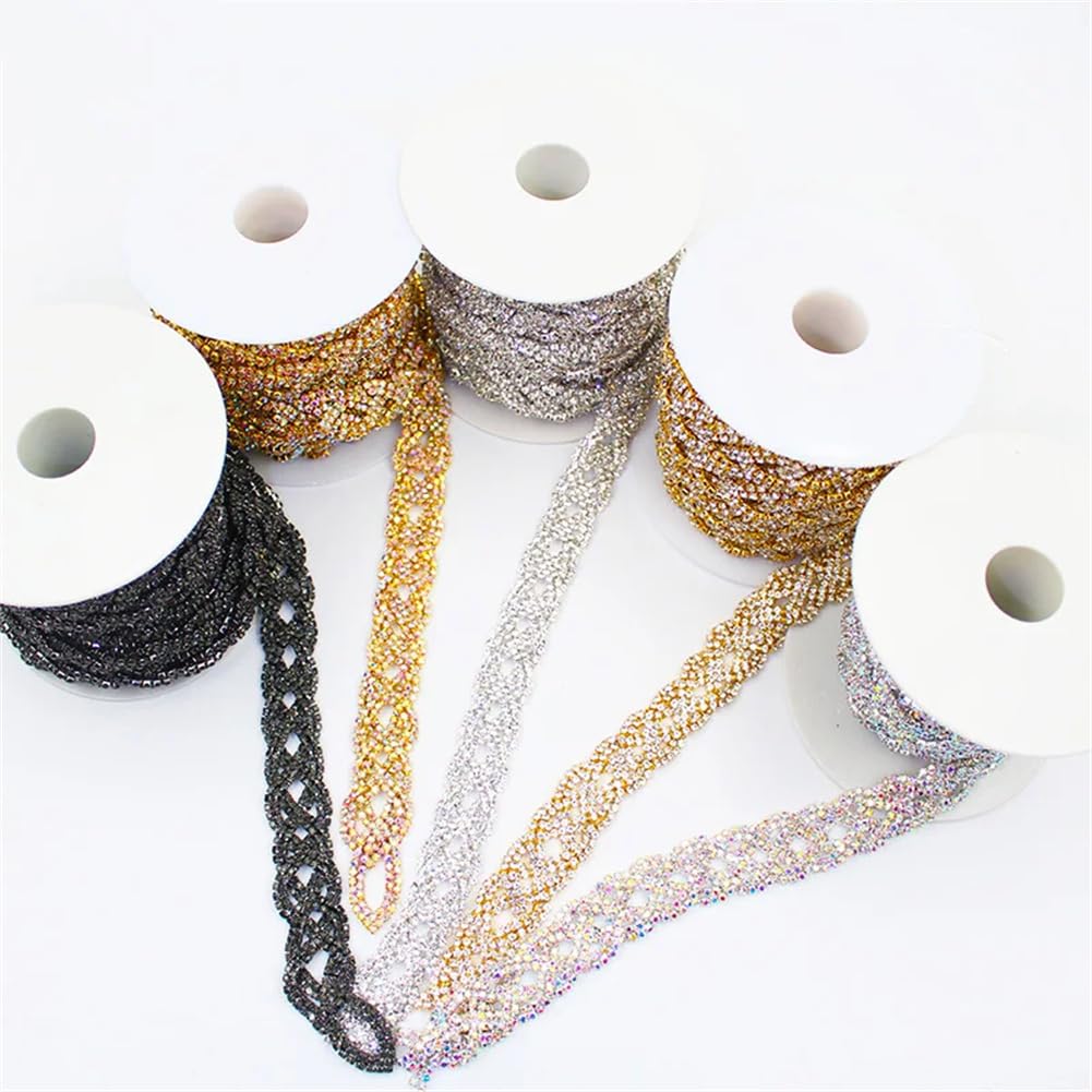 Paski łańcuszka z kryształkami Rhinestone