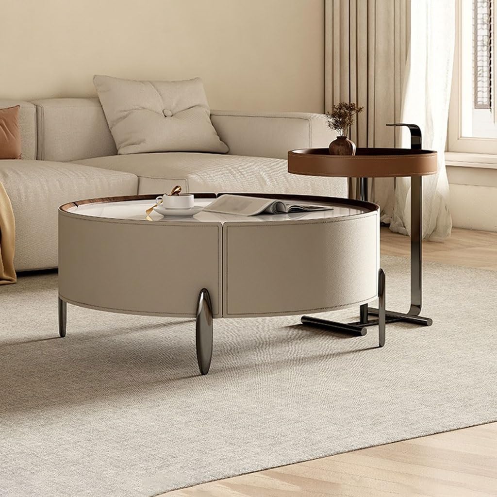 Tavolino Tavolino da caffè Grande e Piccolo in Stile Francese, Combinazione di semplicità, Tavolo tè for Soggiorno, tavolino casa Couchtisch