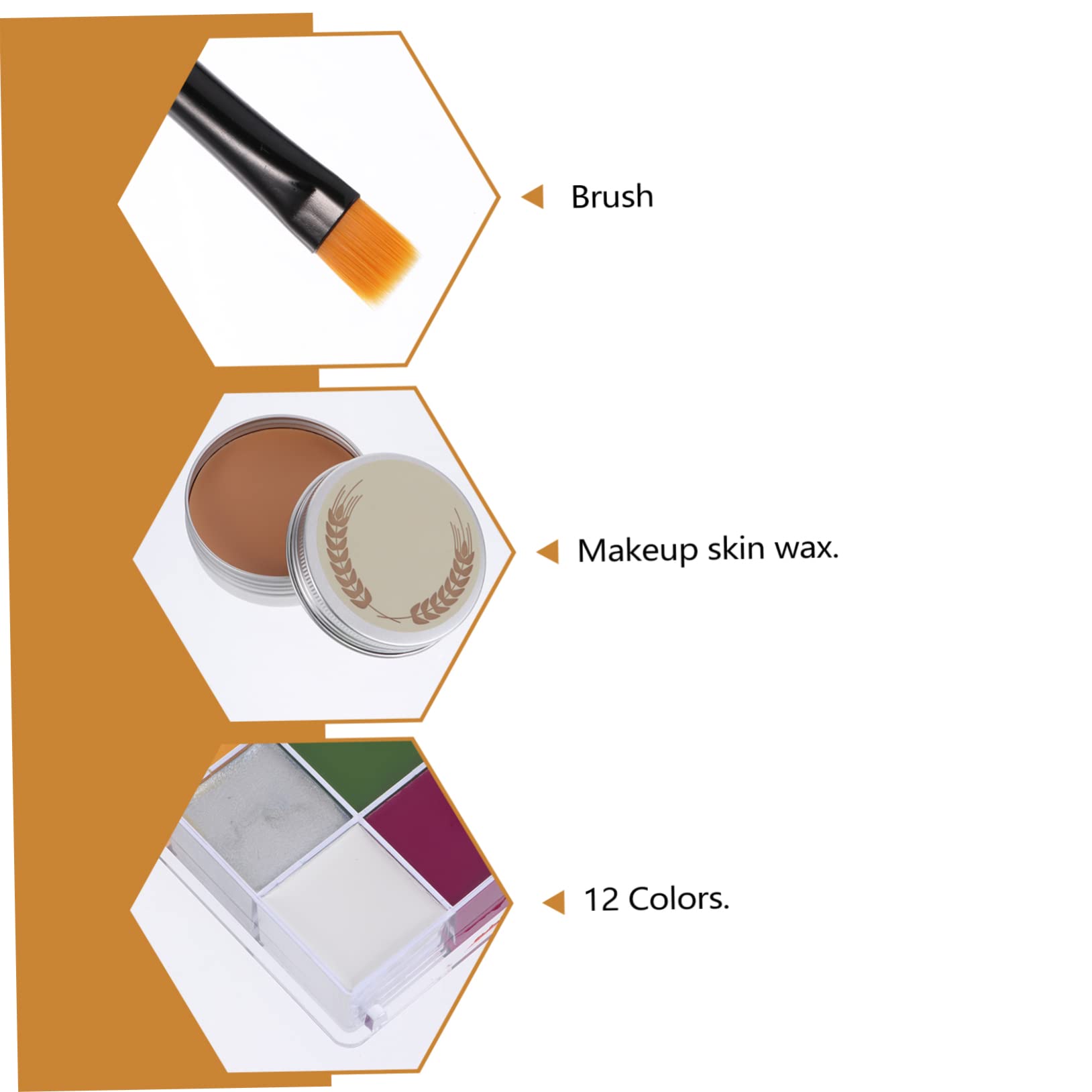 DOITOOL 56piezas Kit de Pintura Corporal de Cera para Maquillaje de Efectos Especiales para Festivales y Escenarios Incluye Maquillaje para Heridas Falsas