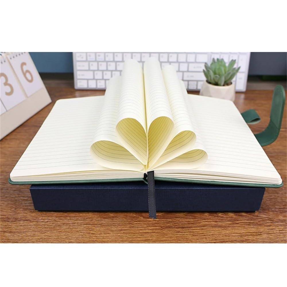 Cuaderno dispensador de jabón A5 de 8.38 x 5.38 pulgadas, diario de cuero, bloc de notas con hebilla de negocios, cuaderno grueso para el trabajo, la escuela, diarios inspiradores (azul marino)