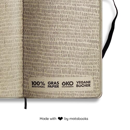 matabooks – A5 Kalender Samaya 2026 Farbe: Spring Green (DE/EN): Veganer Jahresplaner aus nachhaltigem Graspapier