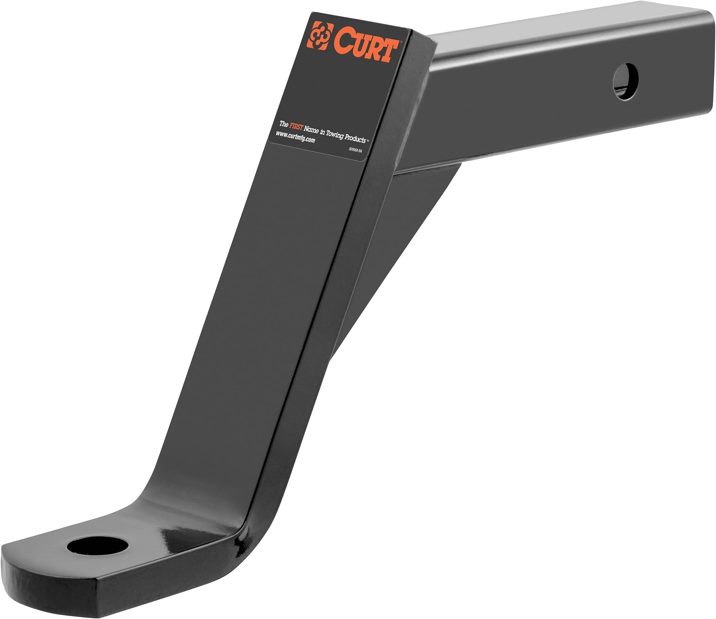 45090 Class 3 Trailer Hitch Ball Mount, Fits 2-Inch Receiver, 5,000 lbs, 1-Inch Hole, 8-Inch Drop, Gloss Black Powder Coat