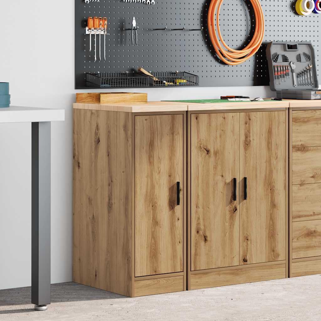 Générique Armoire de Rangement de Garage chêne Artisanal Bois de pin,Entreprise & Industrie,Stockage Industriel,Armoires industrielles,Brun,18 KG,860561