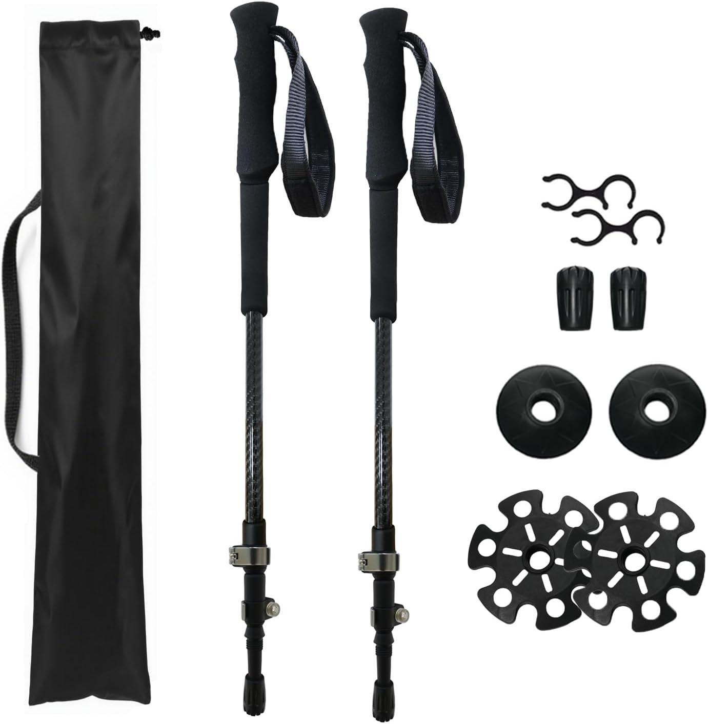 Hiking Poles 2 Pack – Collapsible Lightweight Carbon Fiber Trekking Poles, Adjustable & Foldable for Backpacking, EVA Sweat-Absorbent Non-Slip Grips, Portable Hiking Stick for Women, Men/Seniors Gear Hiking Poles 2 Pack – Collapsible Lightweight Carbon Fiber Trekking Poles, Adjustable & Foldable for Backpacking, EVA Sweat-Absorbent Non-Slip Grips, Portable Hiking Stick for Women, Men/Seniors Gear