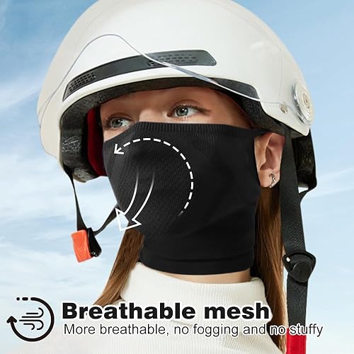 Miniatura 3 de WTACTFUL Paquete de 2 mascarillas de media cara para ciclismo, senderismo, correr, muy fresca, ligera, transpirable y perfecta para actividades al