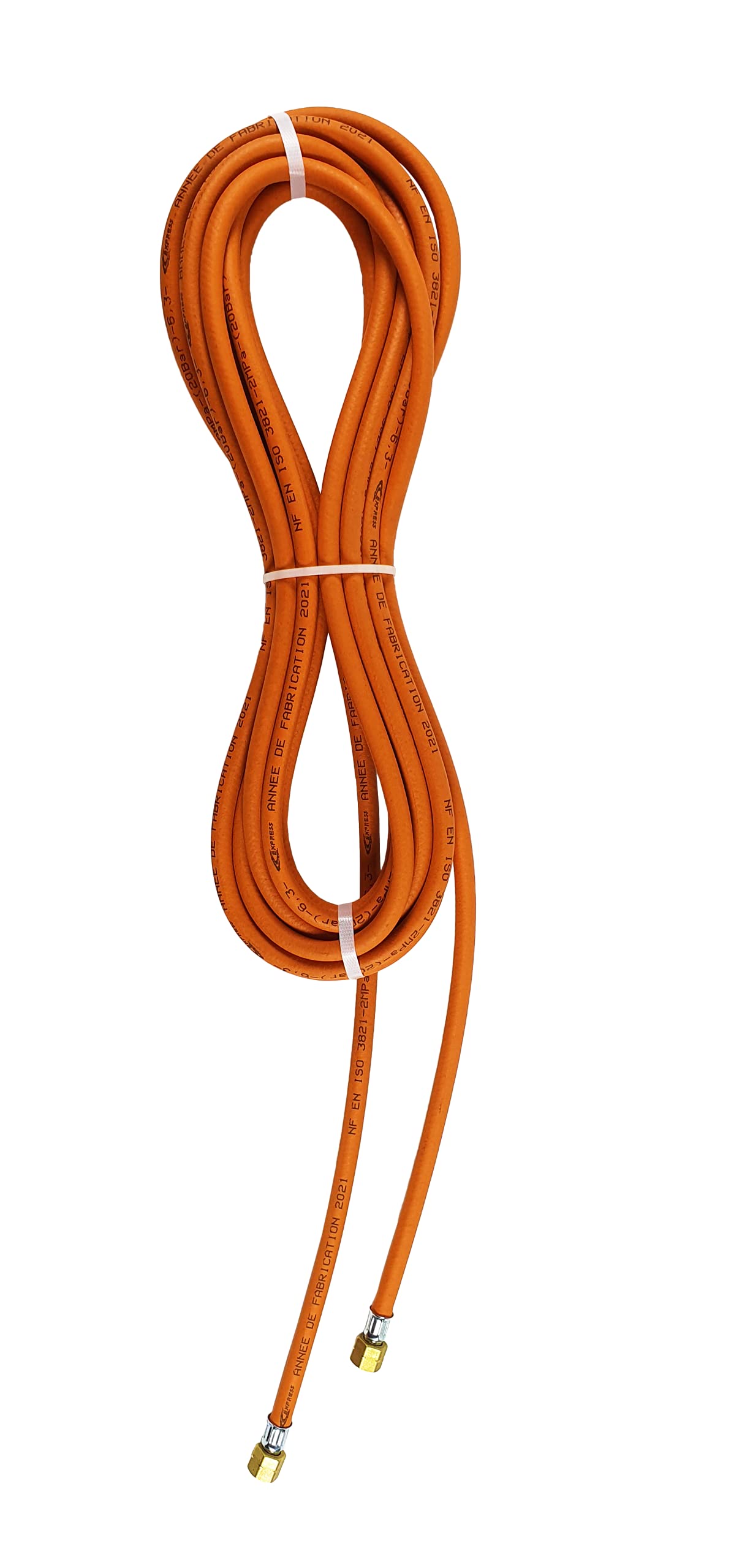 Tubo de Caucho de 10 m - Ø int. 6,3 mm - Racores de 3/8 Hembra Izquierda - Tubo de Goma - Antorcha de Soldadura - Soldador - Soplete - Piezas de Recambio - EXPRESS