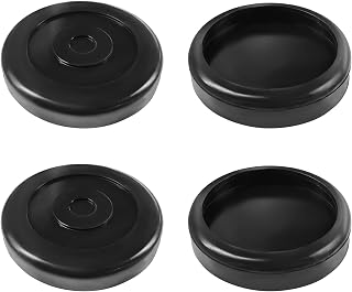 4PCS Round Rubber Arm Pads for Lift, 5 Inch Slip on # 5715017 Car Hoist Pad Replacement, Heavy Duty Slip Prevention Rolling Bridge Jack Pads for 2 Post & 4 Post Lifts