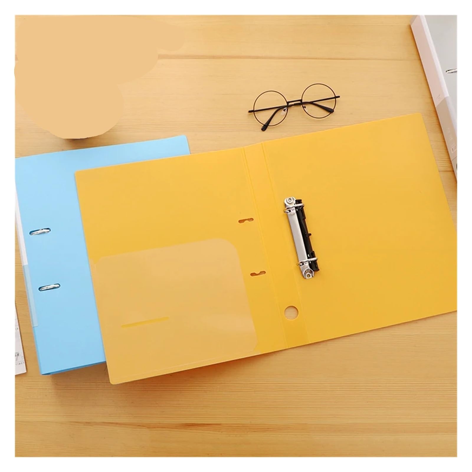 Kontoauszugsordner A4 Lever Arch File ABS on Board 30mm (1.18") Spine Pull Stationery Document Storage Assorted Bright Colours(2PCS)(Orange)