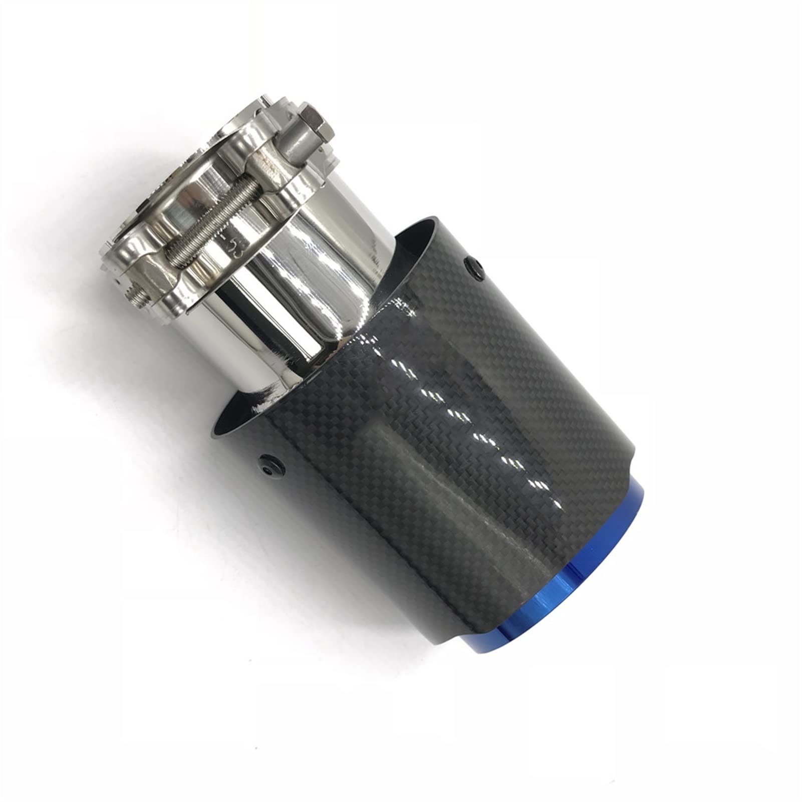 Tubo de escape de coche en fibra de carbono y silenciador universal de acero