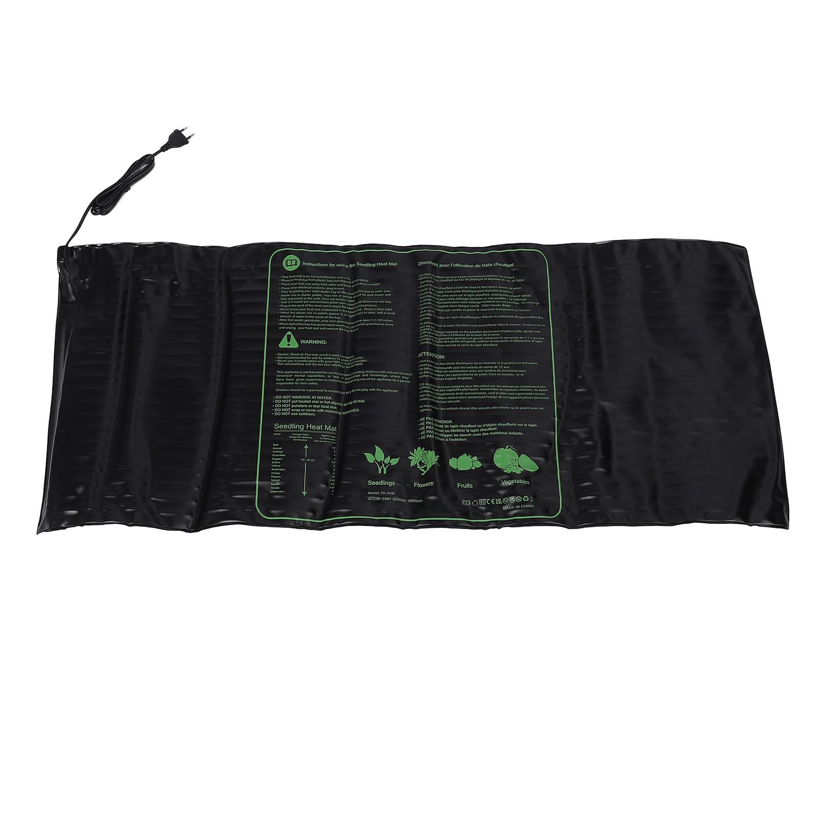 Almohadilla Térmica para Germinación de Plantas, Estación de Impermeable 48x20 Pulgadas, Control de Temperatura Ajustable para Semillas, Esquejes y Cultivo Interior