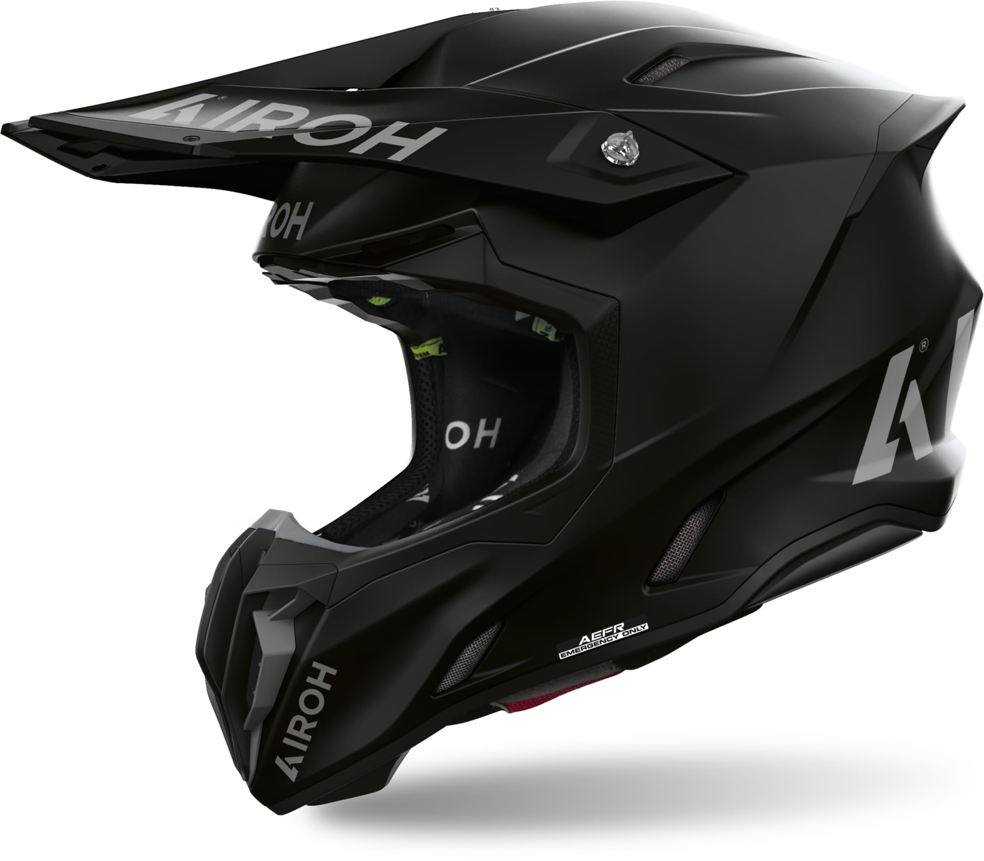 Airoh Motocrosshelm Twist 3 Solid Motocross Helm mit Kommunikationssystem-Vorbereitung