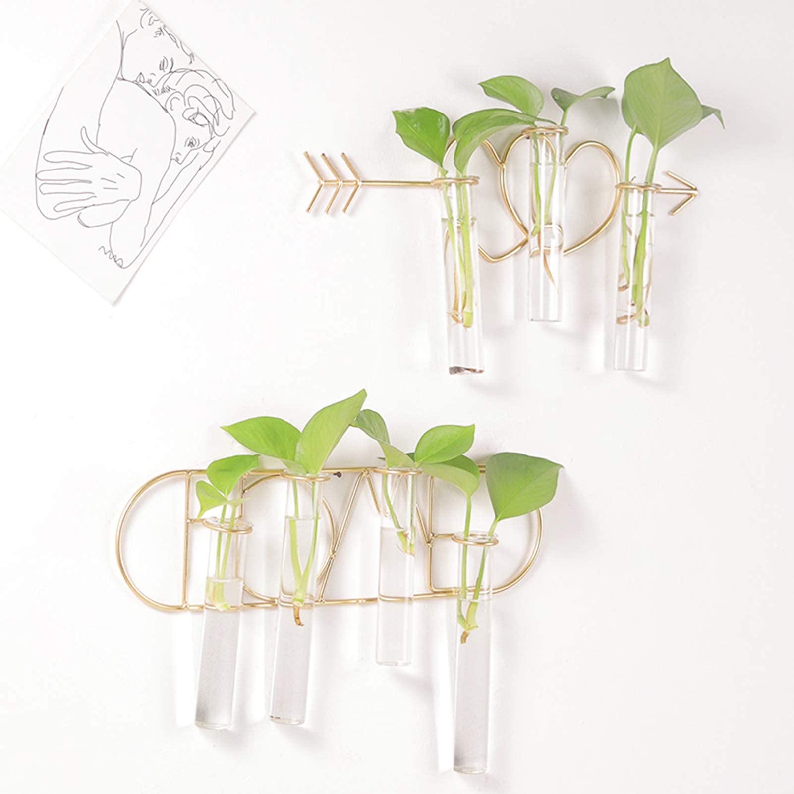 1 Set Fioriere da appendere in vetro Vasi per piante Terrari in vetro Contenitori per piante acquatiche Vasi da fiori Fioriera da tavolo in vetro per piante idroponiche Casa Giardino Decorazioni per