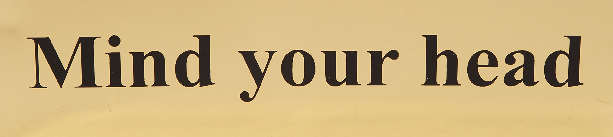 Scan - Mind Your Head - Polished Brass Effect 200 x 50mm