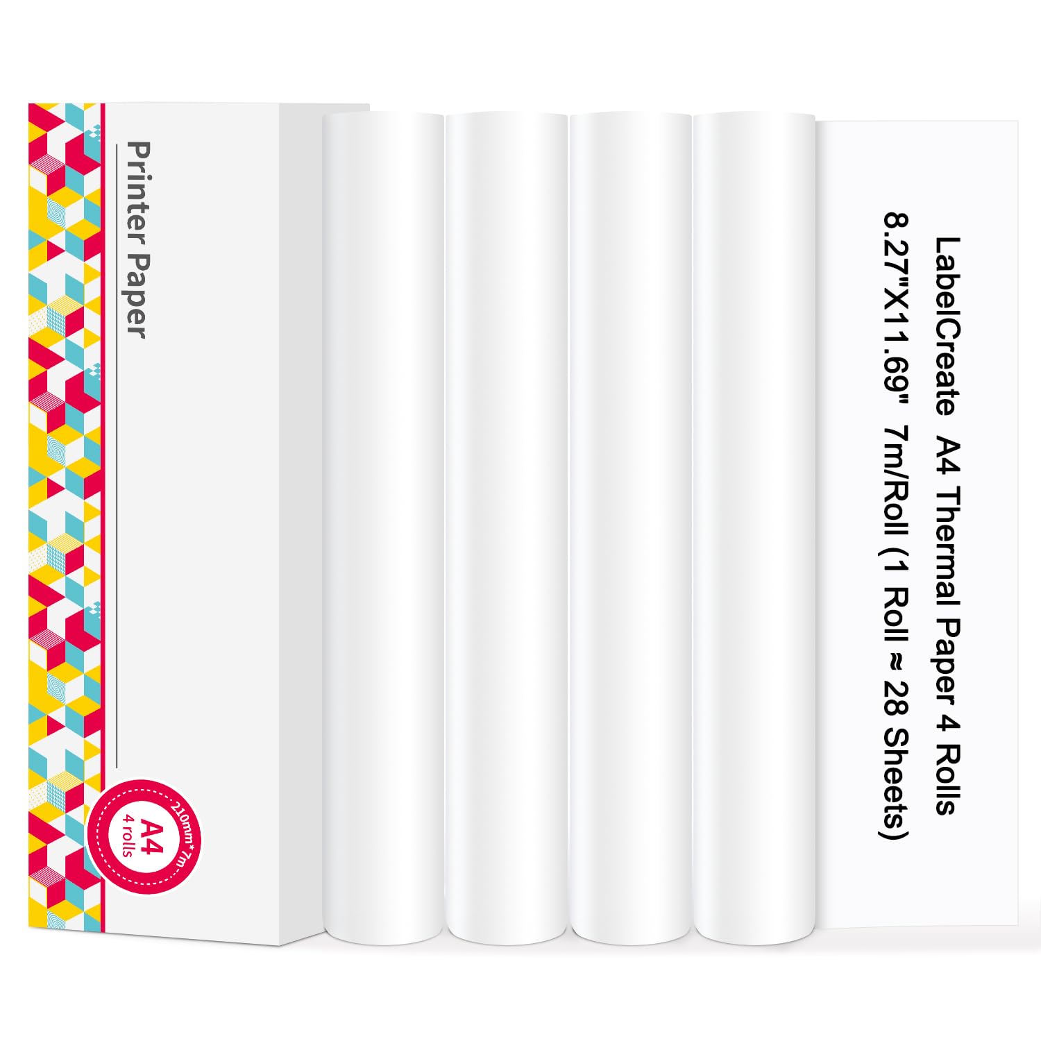 A4 Thermal Paper Roll for Quick-Dry 8.3x11.74 Rolls | Quick-Dry US Letter Thermal Printer Paper Compatible with M08F M832 M833 Portable Printer product thumbnail 2